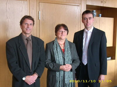 Bürgermeister Dold mit Nils Schmid und Angela Madaus