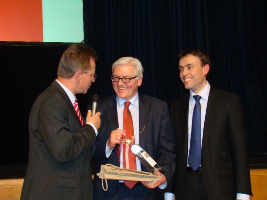 Walter Bauer, Frank-Walter Steinmeier und Nils Schmid